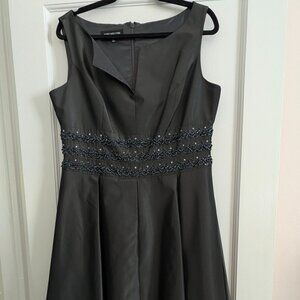 Vintage Jones New York Black Cocktail Dress with beaded waist